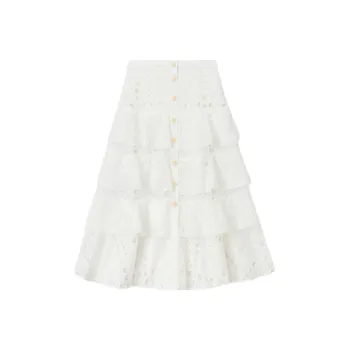 Sandro Floral embroidered Midi Skirt