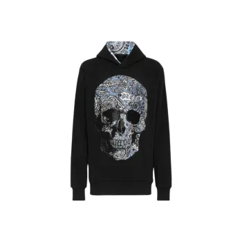PHILIPP PLEIN Rhinestone embellished Skull Hoodie