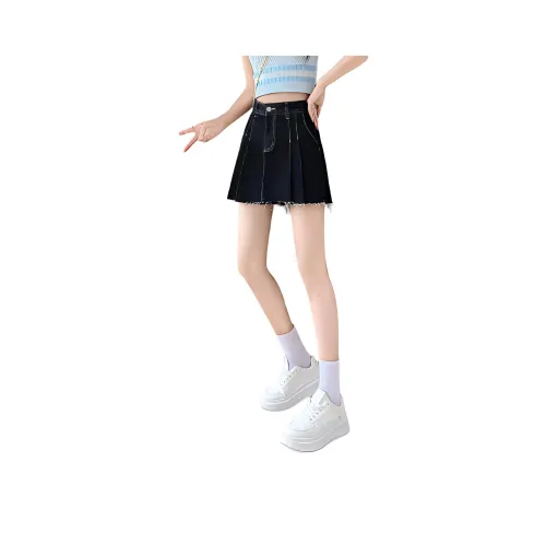【dme】 Denim Short Skirts Women's Dark Blue