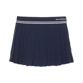 SPORTY & RICH Logo Pleated Skirt