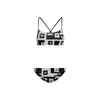 Adidas LOGO GRAPHIC BIKINI Two Piece Swimsuits Women's White/Black
