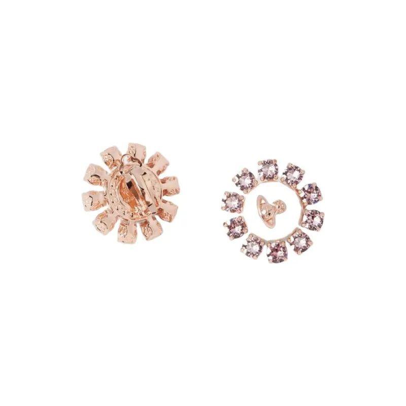 Vivienne Westwood Brass, Faux Pearl, Crystal Earrings Unisex Pink-1