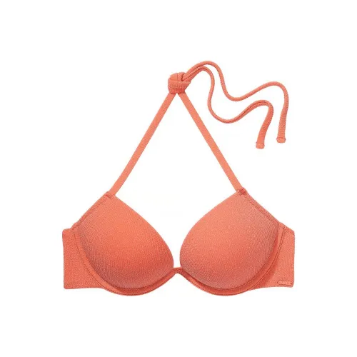 Victoria's Secret PINK SUPER PUSH-UP UNDERWIRE BIKINI TOP/ Deep Coral Bikini Women's Orange