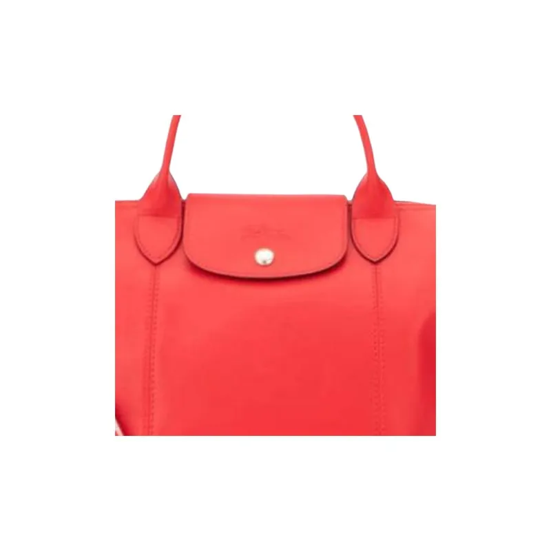 LONGCHAMP Genuine Leather Shoulder Bag Crossbody Bag Handbag Women's Red-3