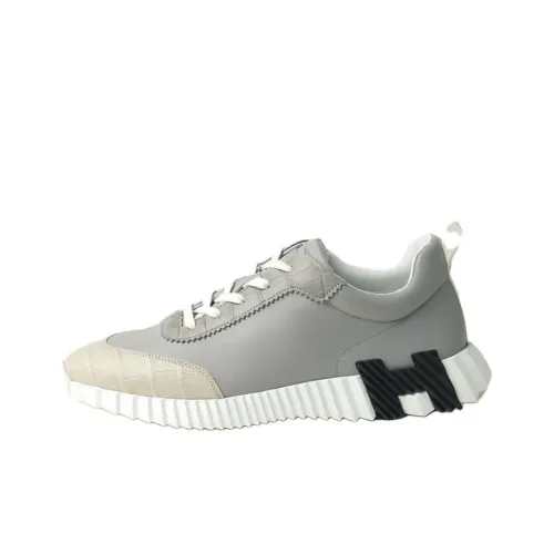 HERMES Bouncing Low Top Casual Shoes Men's Beige