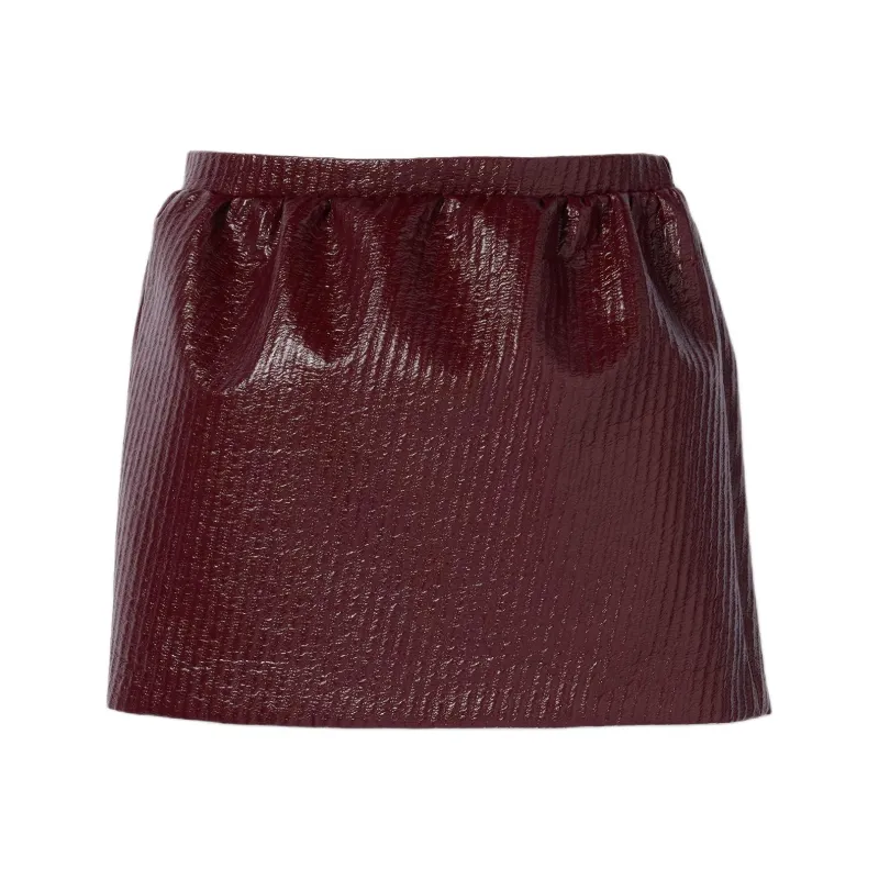GUCCI SS25 Casual Short Skirts Women's Burgundy-0