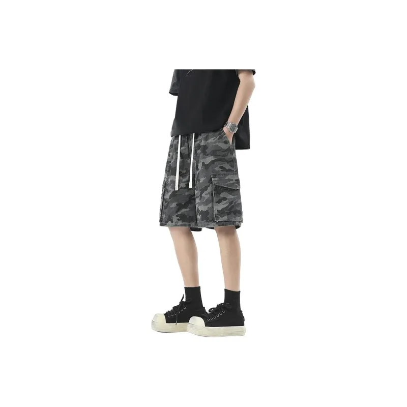 FALIAMS Denim Shorts Unisex Camouflage-0