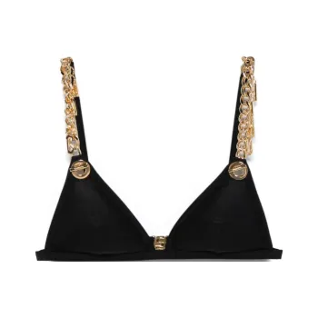 MOSCHINO Lettering charm Bikini Top