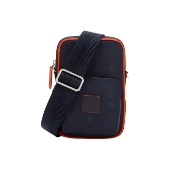 MCM Klassik Visetos Nylon Camera Bag Shoulder Bag Crossbody Bag Mini Men's Navy Blue