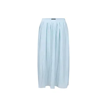 URBAN REVIVO Casual Long Skirt Women's Aqua Blue