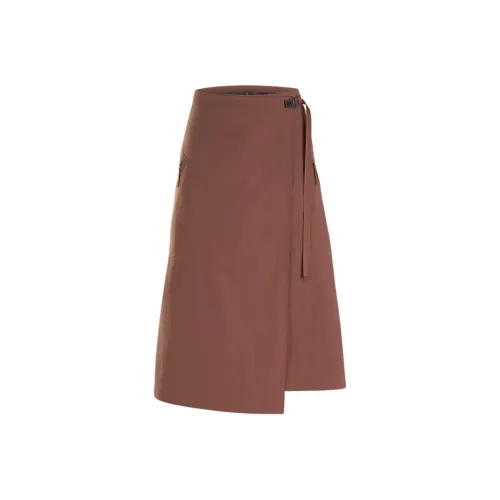Arcteryx Veilance Collection Casual Long Skirts Women's Brown/BROWN