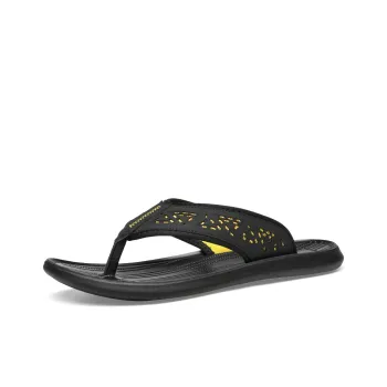 FAPAI Flip Flops Men's Black Yellow
