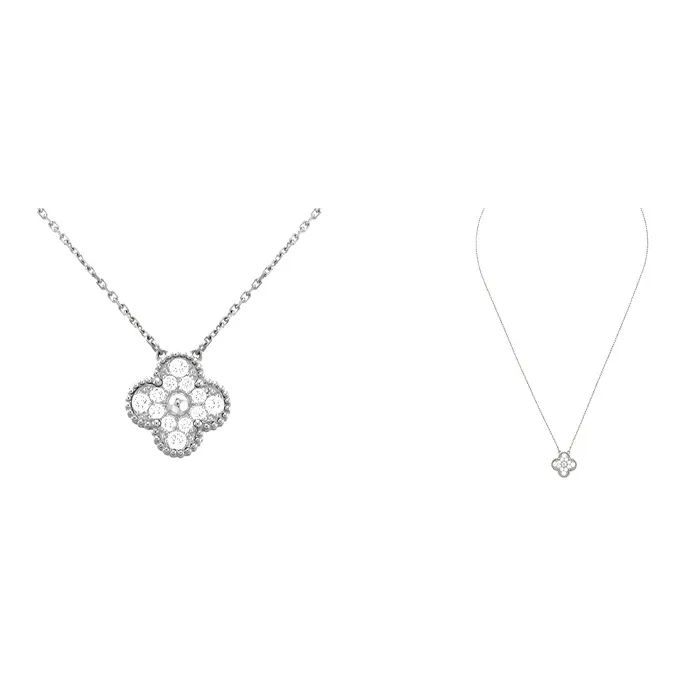 Van Cleef & Arpels 18K White Gold Necklaces Women's White Gold-1