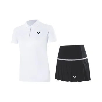 VICTOR Skirt Set Women's 2 Pack White Top+Black