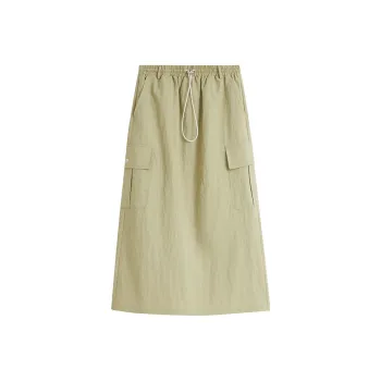 Inman Casual Long Skirts Women's Khaki Green