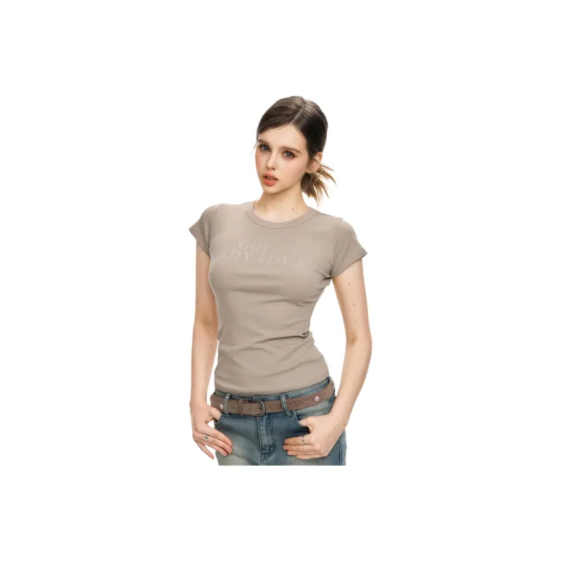 LADY IDEAL Flutter Sleeve T Shirt Women's-2