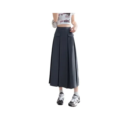 SITOL Casual Long Skirt Women's Premium Gray