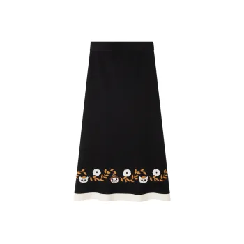 B.Duck Casual Long Skirts Women's Black