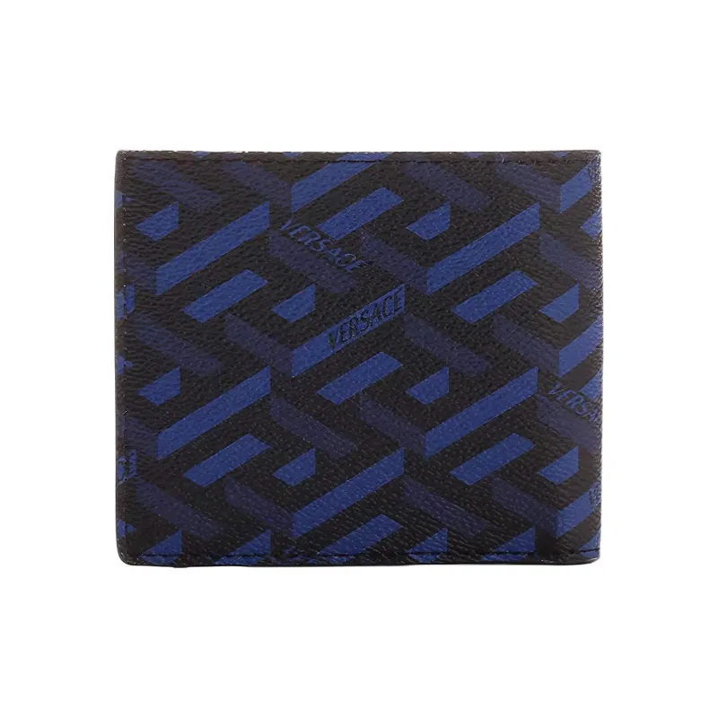 VERSACE VERSACE Leather Wallet Men's Blue-2