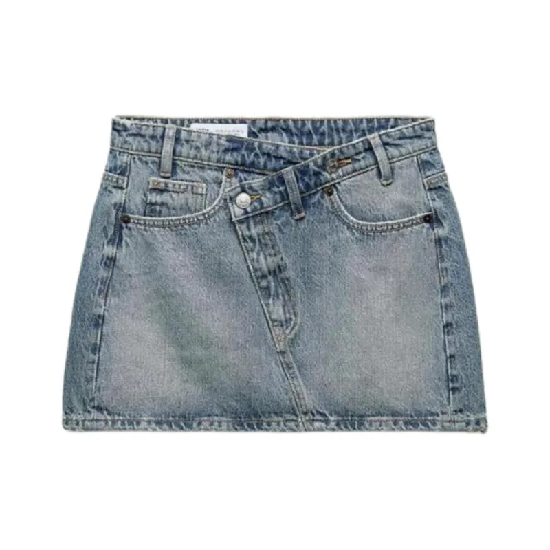 ZARA Trf Denim Short Skirts Women's Blue-0