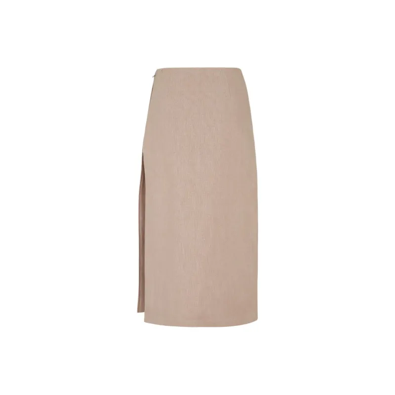 FENDI Linen Midi Skirt-0
