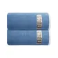 Blue+Blue]Flannel 80*160cm Bath Towels (New Binding Upgraded)