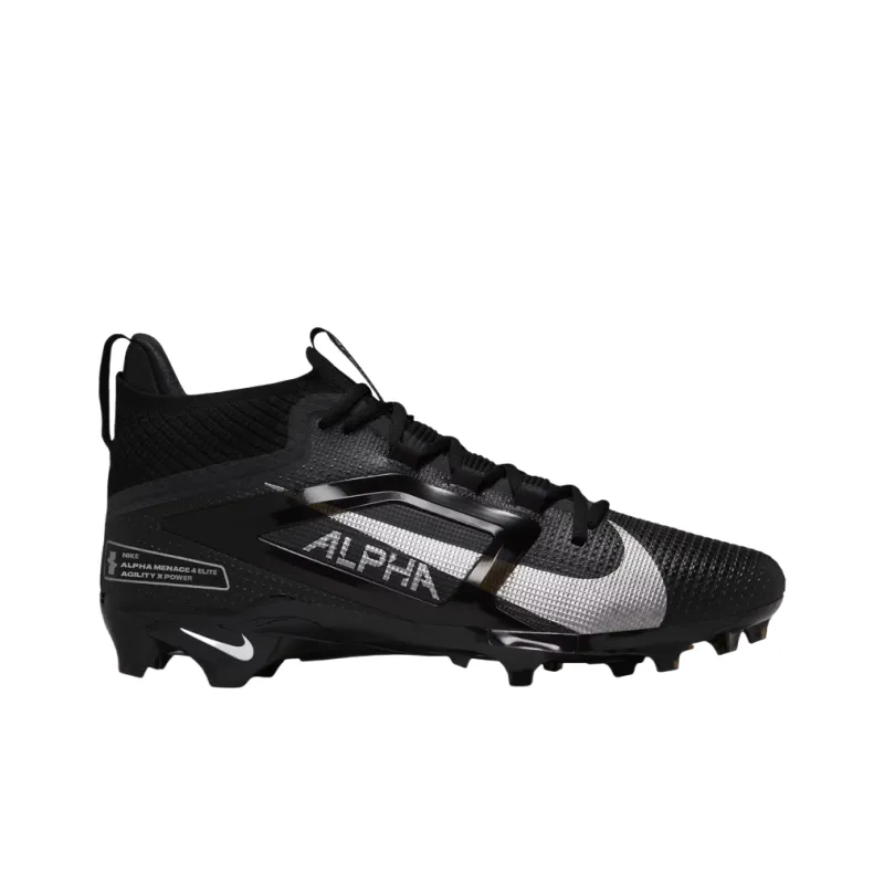 Nike Alpha Menace 4 Elite Black Metallic Silver-1