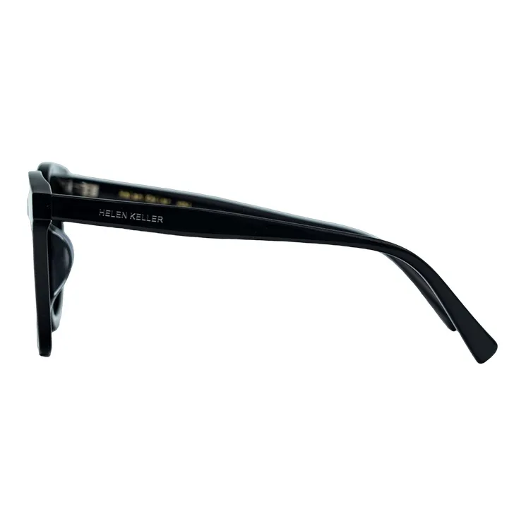 HELEN KELLER Plate Frame Round Sunglasses Unisex-3