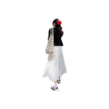 ZAZN Casual Long Skirts Women's White