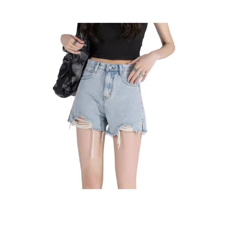 Shuhao Bai Denim Shorts Women's Black-22