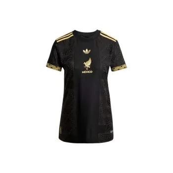 Adidas Women's Mexico 25 Gold Jersey Black