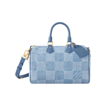 LOUIS VUITTON Design Handbag Women's Blue