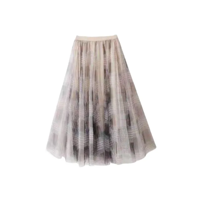 ABCMININ Casual Long Skirt Women's Image Color-0