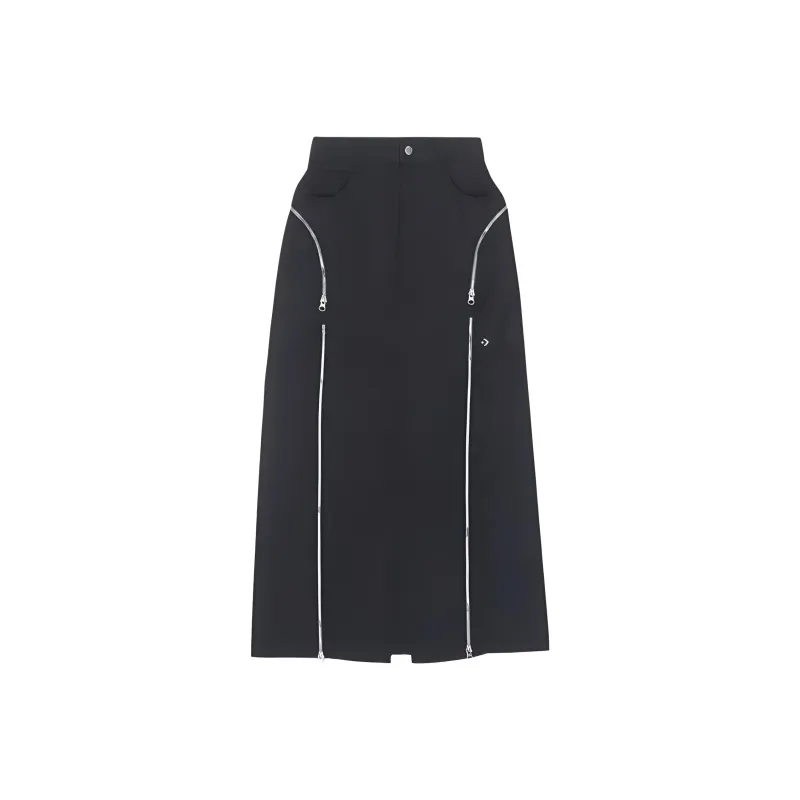 Converse Casual Long Skirts Women's Black-0