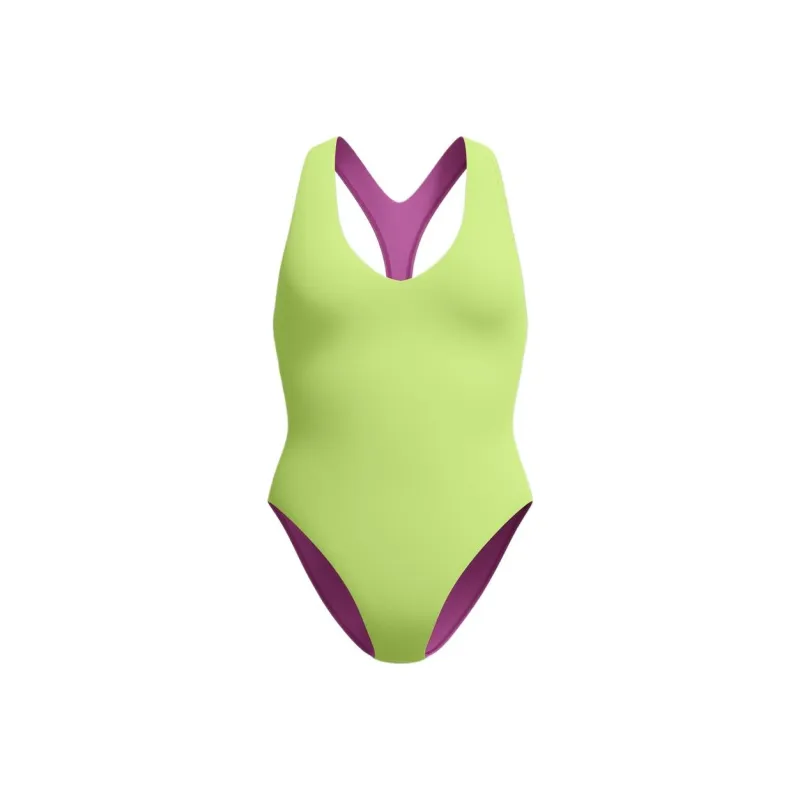 Speedo One piece Swimsuit Women's Yellow Cream-0