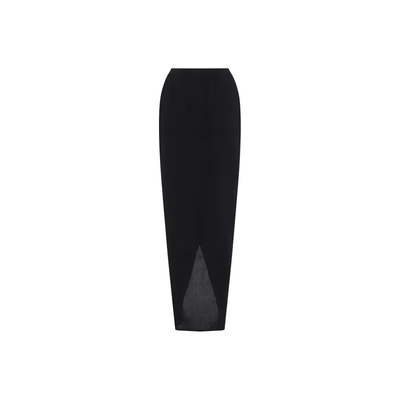 RICK OWENS Slit Detailed Pencil Skirt-0