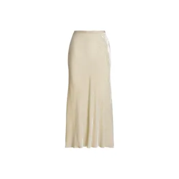 Polo Ralph Lauren FW24 Casual Long Skirts Women's Beige Yellow