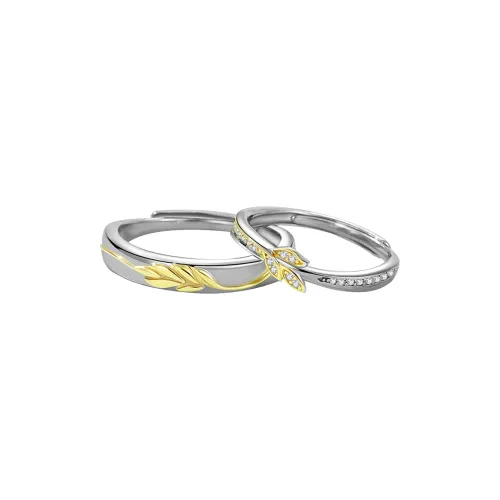 Lao Feng Xiang S925 Silver Rings Unisex