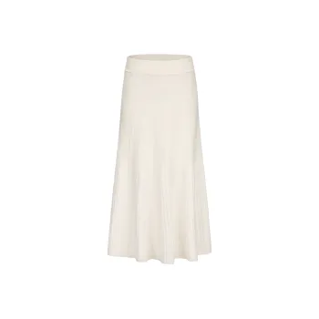 CHIWAWAMEME Casual Long Skirts Women's Snowy White