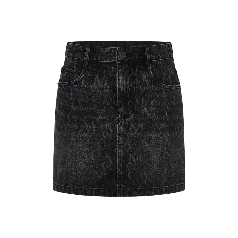 MOCO Denim Short Skirts Women's Black-0