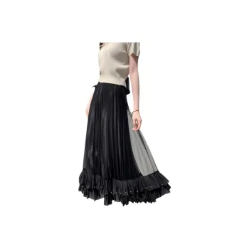 HTHK Casual Long Skirt Women's Black/Apricot/Pink