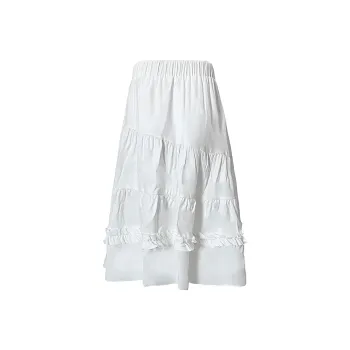 ZAVK Casual Long Skirt Women's White