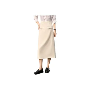 Mo Han Yi Mei Casual Long Skirt Women's Cream White