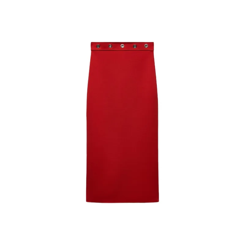 ZARA Casual Long Skirts Women's Red-0
