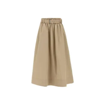 Brunello Cucinelli Belted Midi Skirt