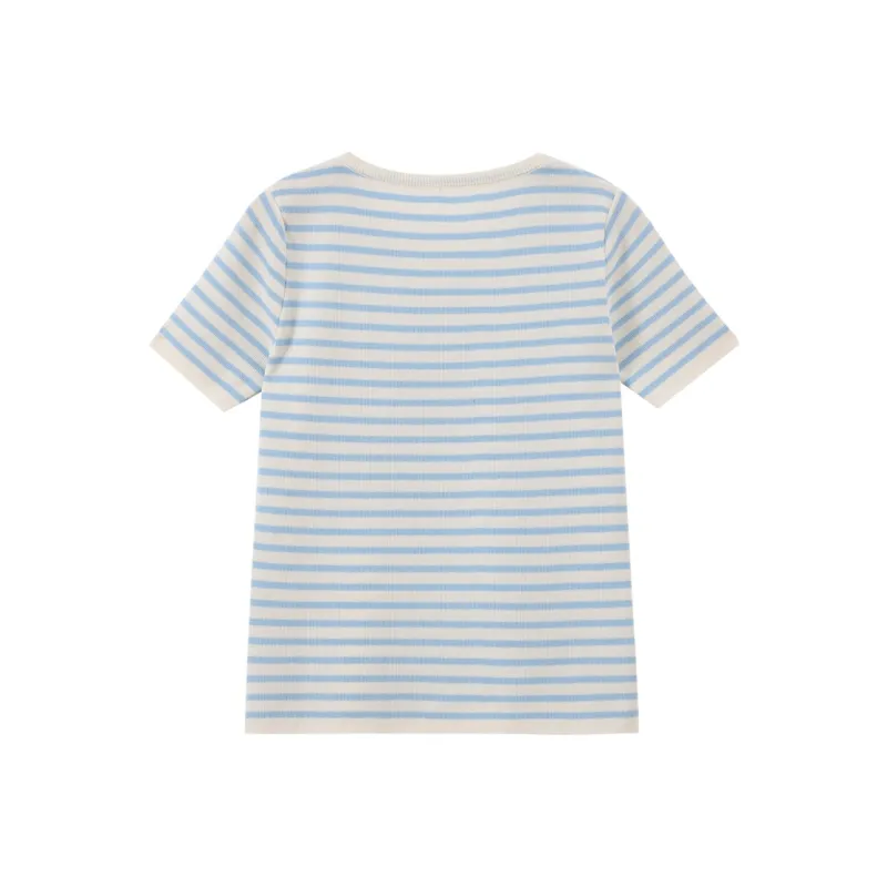 SUSANSAN Set in Sleeve T Shirt Women's-6