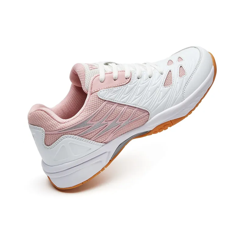 VOIT Cushioning, Breathable, Supportive Low Top Badminton Shoes Unisex Pink White-3