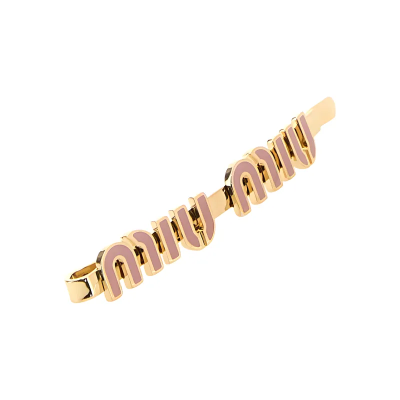 MIU MIU Metal Hair Clips Women's Gold-1