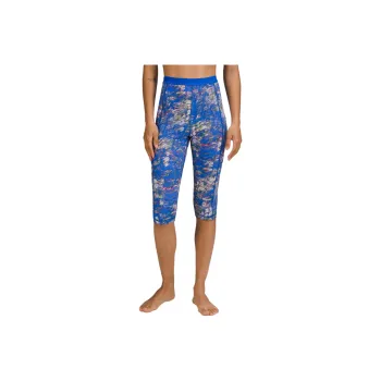 Lululemon Swimming Shorts Women's Speed Flower Leaf Blue Bellflower Mixed Color