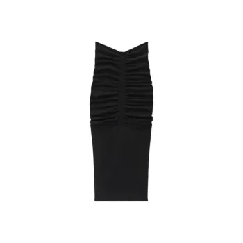 Alexander Wang Ruched Maxi Skirt Black